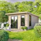 Power Sheds 12 x 14ft Pent Notched Logs Log Cabin