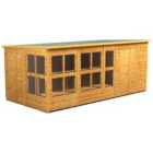 Power Sheds 16 x 8ft Pent Shiplap Dip Treated Potting Shed - Including Side Store