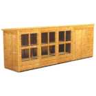 Power Sheds 18 x 4ft Pent Shiplap Dip Treated Potting Shed - Including Side Store