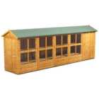 Power Sheds 20 x 4ft Apex Shiplap Dip Treated Potting Shed - Including Side Store