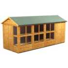 Power Sheds 16 x 6ft Apex Shiplap Dip Treated Potting Shed - Including Side Store