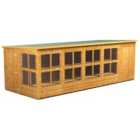 Power Sheds 20 x 8ft Pent Shiplap Dip Treated Potting Shed - Including Side Store