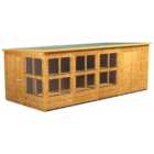 Power Sheds 18 x 8ft Pent Shiplap Dip Treated Potting Shed - Including Side Store