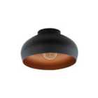 Eglo Mogano 2 Domed Copper Semi-flush Ceiling Light
