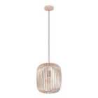 Eglo Romazzina Caged Modern Pendant Light - Cream