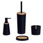 Showerdrape Sonata Black 4Pc Bathroom Accessory Set