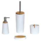 Showerdrape Sonata White 4Pc Bathroom Accessory Set