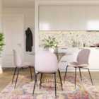 Resin Dining Chair 4Pk Light Pink