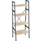 Tectake Newcastle Ladder Shelf w/ 4 Shelves Bookcase - Brown