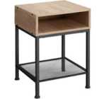 Tectake Harlow Bedside Table - Brown