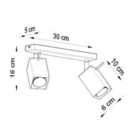 Sollux Plafond Merida 2 Black