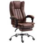 Vinsetto Executive Office Chair ComPUter Desk Chair For Home With Footrest - Brown