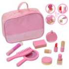 Teamson Kids Fashion Polka Dot Print Chloe Wooden Vanity Accessories Makeup Kit