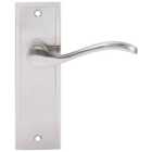 Lisbon Satin Nickel Latch Door Handle - 1 Pair