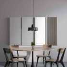 MirrorOutlet Quadruple Horsley All Glass Modern Panel Wall Mirror 120 x 210cm