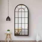 MirrorOutlet Large Metal Antique Apartment Window Mirror