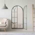 MirrorOutlet XLarge Metal Arch Opening Window Mirror