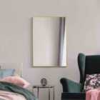 MirrorOutlet Manhattan Gold Aluminium Framed Modern Wall Mirror 92 x 61.5cm