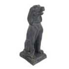 Solstice Sculptures Dog Sitting 71Cm Blue Iron Effect