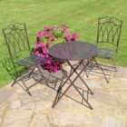 Summer Terrace Rochelle Folding Bistro Set Mocha Brown