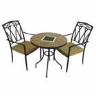 Haslemere 71cm Bistro Table with 2 Ascot Chairs Set
