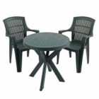 Tivoli Bistro Table With 2 Parma Chairs Set Green