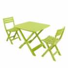 Brescia Folding Table With 2 Brescia Chairs Set Lime