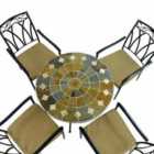 Granada 91cm Patio Table with 4 Ascot Chairs Set