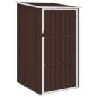 vidaXL Garden Shed 87X98X159cm Galvanised Steel - Brown