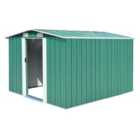 vidaXL Garden Shed 257X298X178cm Metal Green