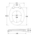 Hudson Reed Traditional Toilet Seat With Chrome Hinges - White