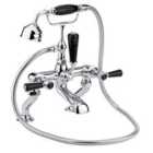 Hudson Reed Black Topaz With Lever Bath Shower Mixer - Chrome / Black