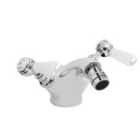 Hudson Reed White Topaz With Lever Bidet Tap - Chrome