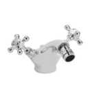 Hudson Reed White Topaz With Crosshead Bidet Tap - Chrome