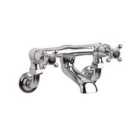 Hudson Reed Black Topaz With Crosshead - Wall Mounted Bath Filler - Chrome