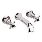 Hudson Reed Black Topaz With Crosshead Bath Spout - Chrome / Black