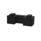Hudson Reed Black Wetroom Screen Support Foot - Matt Black