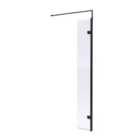 Nuie 300mm Wetroom Swing Screen - Matt Black