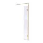 Nuie 300mm Wetroom Swing Screen - Brushed Brass