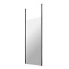 Hudson Reed 700mm Wetroom Screen With Ceiling Posts - Matt Black
