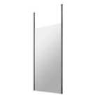 Hudson Reed 1100mm Wetroom Screen With Ceiling Posts - Matt Black