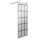 Hudson Reed 760mm Frame Screen With Arms And Feet - Matt Black