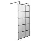 Hudson Reed 900mm Frame Screen With Arms And Feet - Matt Black