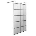 Hudson Reed 1000mm Frame Screen With Arms And Feet - Matt Black