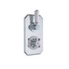 Hudson Reed Twin Thermostatic Concealed Shower Valve - Chrome/White