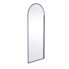 Hudson Reed 800mm Arched Wetroom Screen - Matt Black