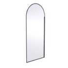 Hudson Reed 900mm Arched Wetroom Screen - Matt Black