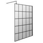 Hudson Reed 1400mm Framed Wetroom Screen - Matt Black