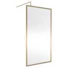 Hudson Reed Full Outer Frame Wetroom Screen 1950x1100x8mm - Brushed Brass