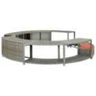 vidaXL Hot Tub Surround Grey Poly Rattan